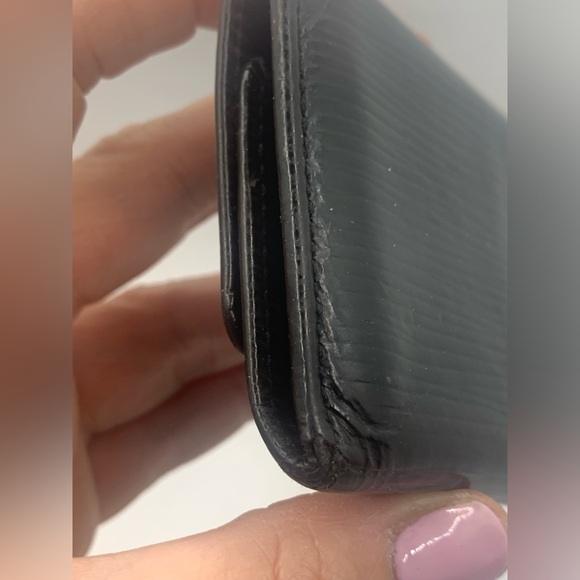 Louis Vuitton Epi Leather Key Card Holder Black 4x3 Authentic - Picture 6 of 8